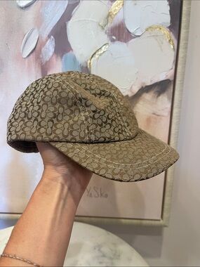 NWT Authentic Coach Brown Monogram Canvas Baseball Cap